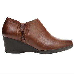 Dr. Scholl's Fordey Brown Wedge Ankle Zip Cushioned Bootie Size 8 NWT